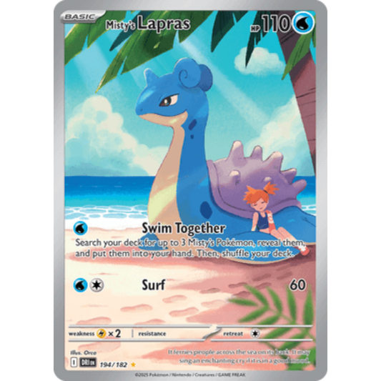 Misty's Lapras 194/182  - Holofoil SV10 Destined Rivals - Illustration Rare