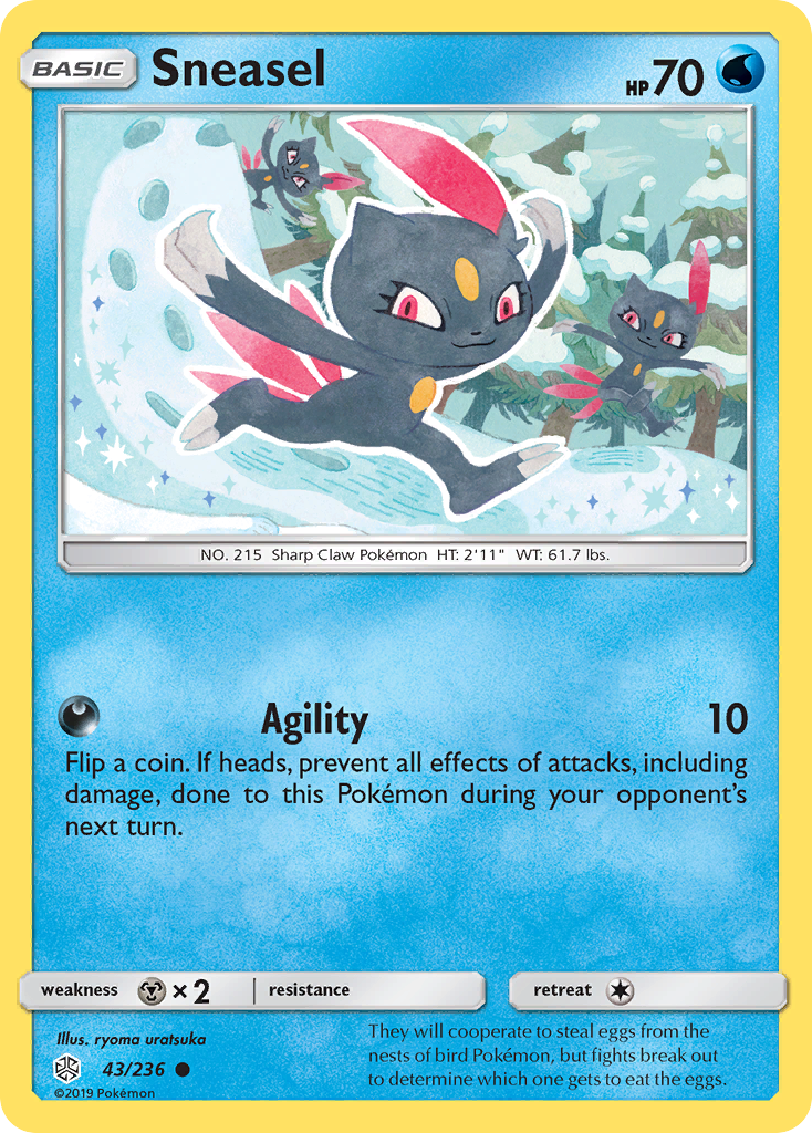 Sneasel 043  SM  Cosmic Eclipse - Common