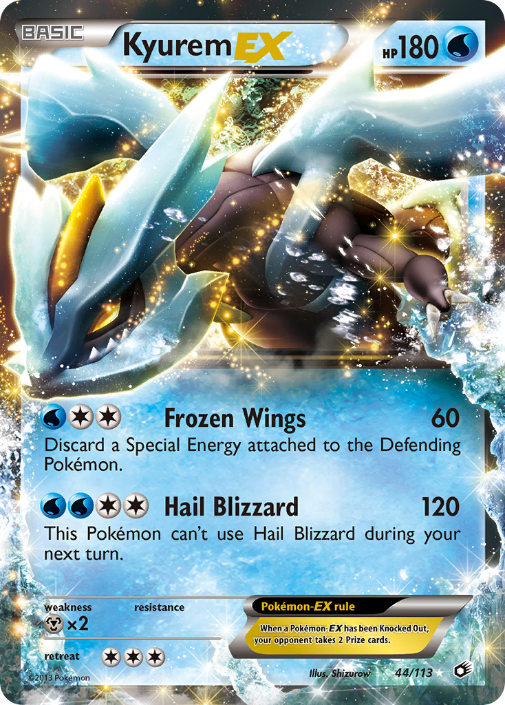 Kyurem EX 044/113  - Holofoil Legendary Treasures - Ultra Rare