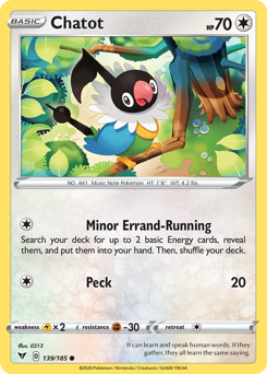 Chatot 139  SWSH04 Vivid Voltage - Common