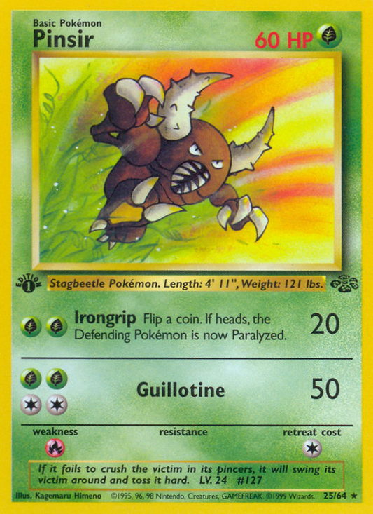 Pinsir (25) 025/64  - 1st Edition Jungle - Rare