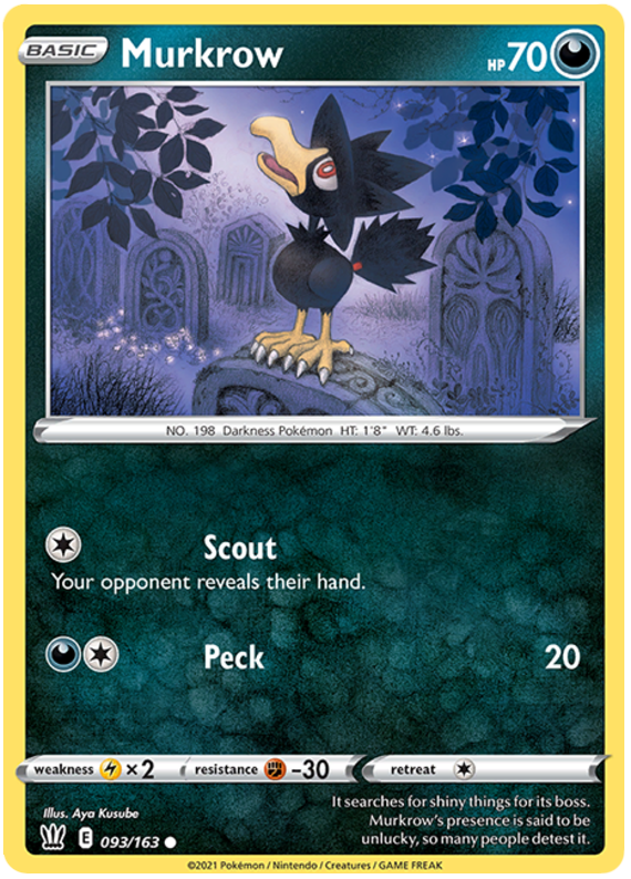 Murkrow 093  SWSH05 Battle Styles - Common