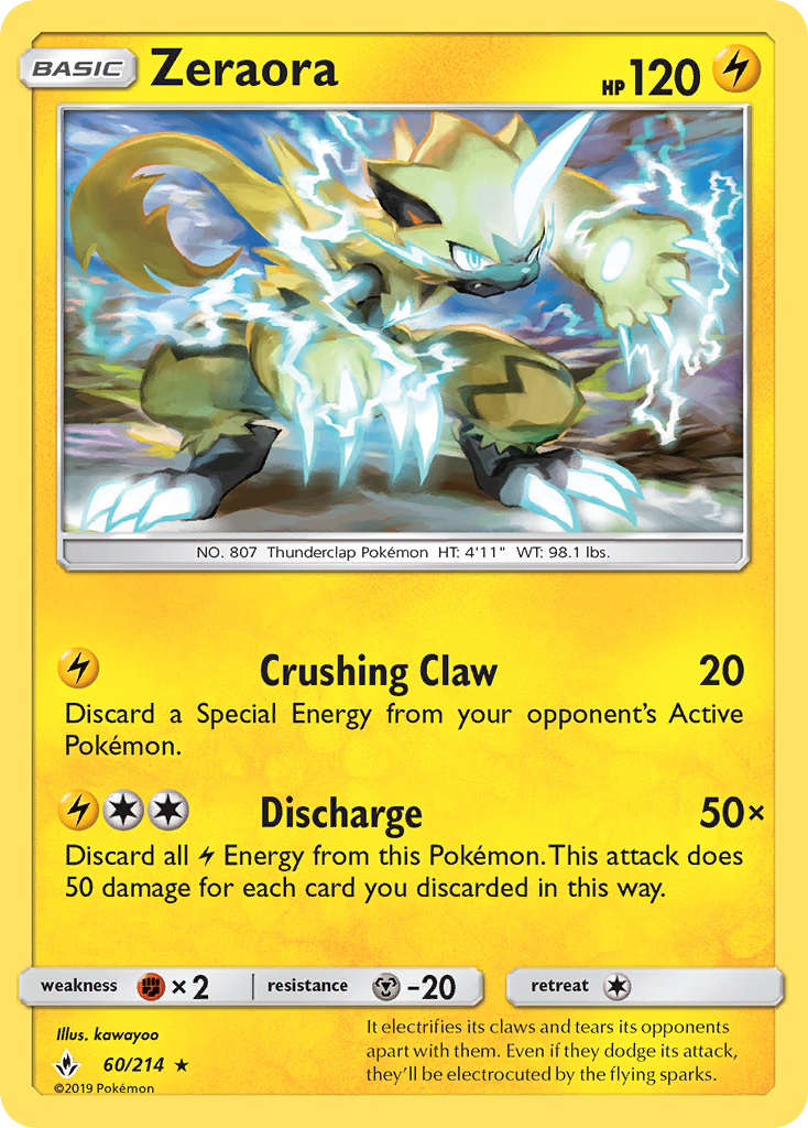 Zeraora 060  SM  Unbroken Bonds - Rare