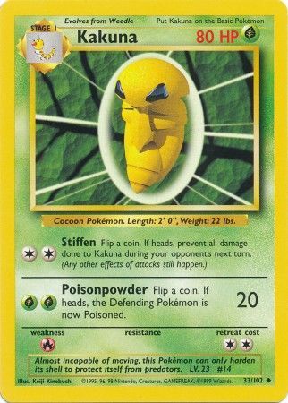 Kakuna 033/102  Base Set - Uncommon