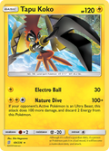 Tapu Koko  - Holofoil SM  Unified Minds - Holo Rare