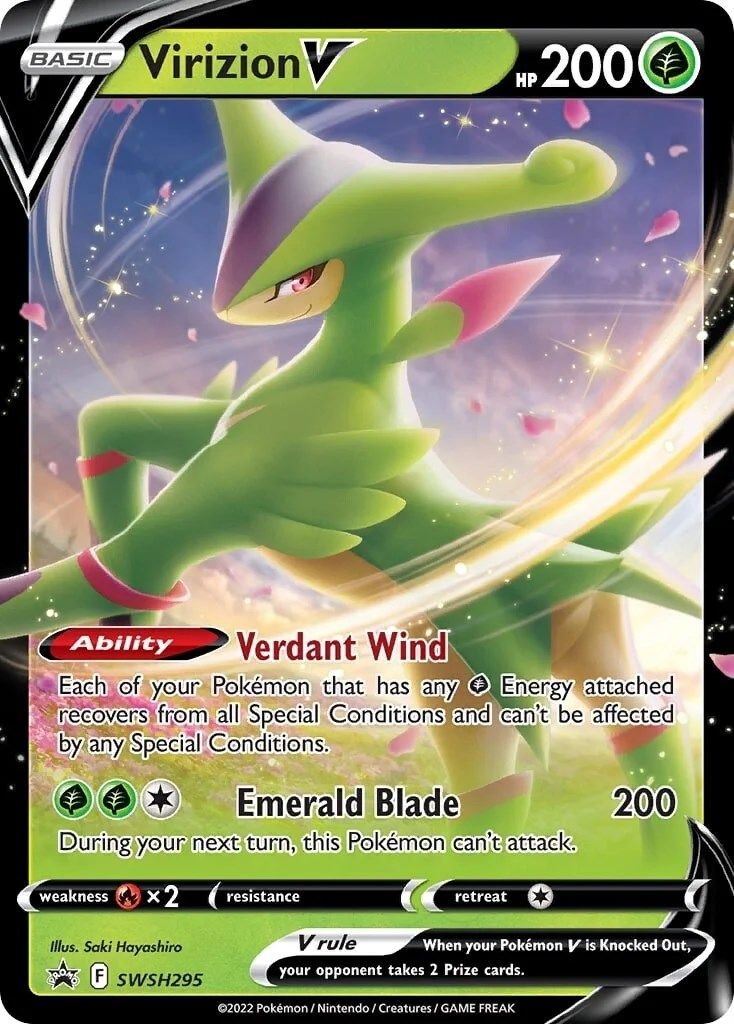 Virizion V - SWSH295  - Holofoil Jumbo Cards - Promo