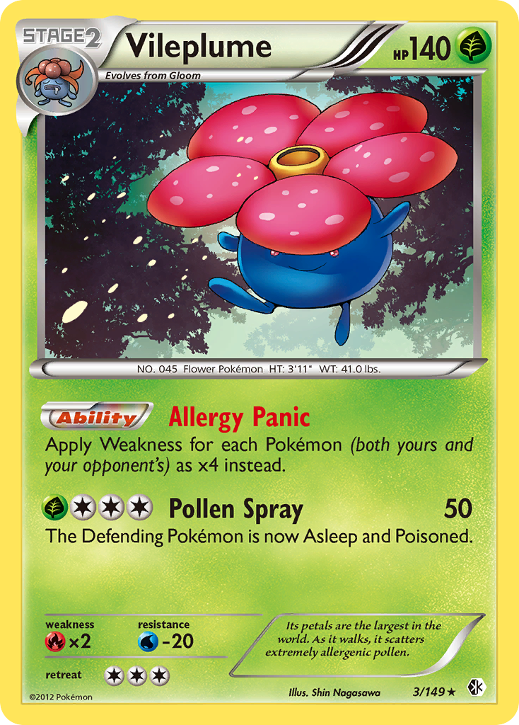 Vileplume  - Holofoil Boundaries Crossed - Holo Rare