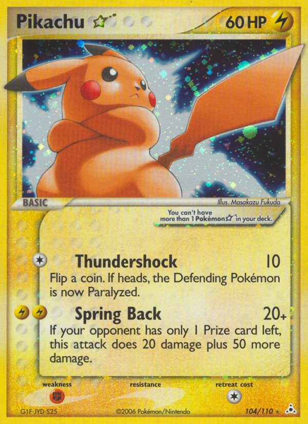 Pikachu Star  - Holofoil Holon Phantoms - Ultra Rare