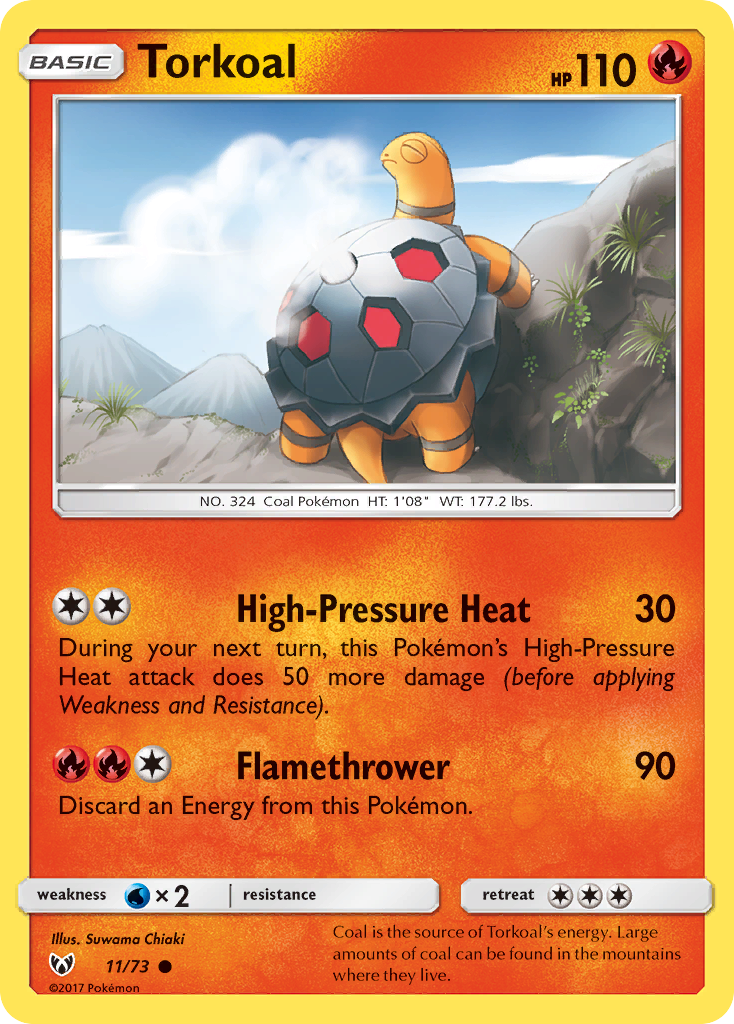 Torkoal 011  Shining Legends - Common