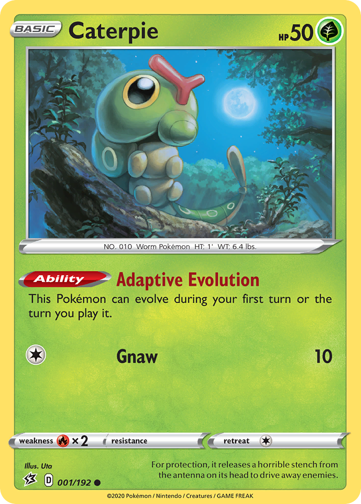 Caterpie 001  SWSH02 Rebel Clash - Common