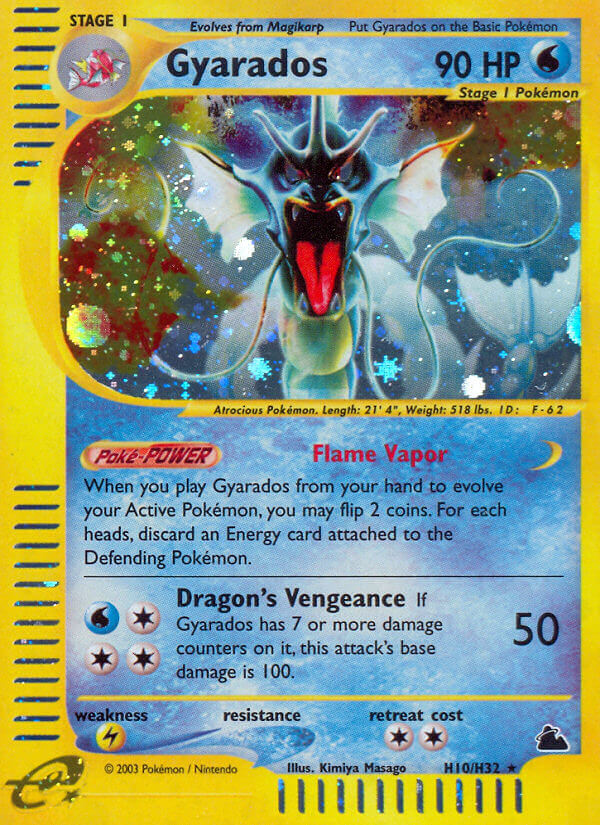 Gyarados (H10)  - Holofoil Skyridge - Holo Rare
