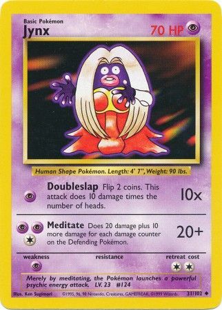 Jynx 031/102  Base Set - Uncommon