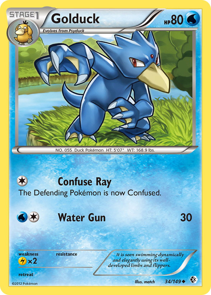 Golduck (34)  Boundaries Crossed - Uncommon