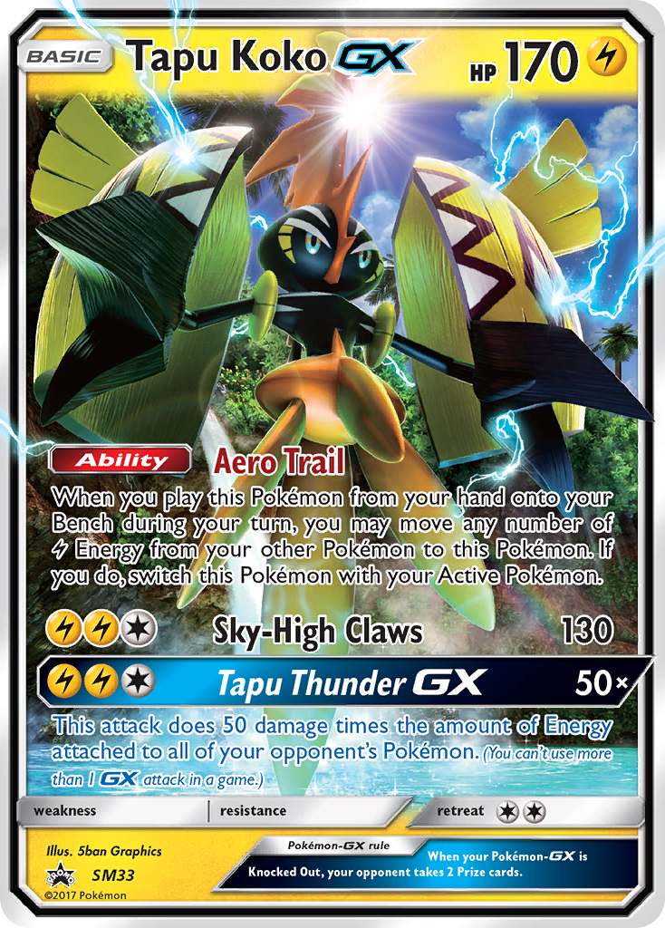 Tapu Koko GX SM33  - Holofoil SM Promos - Promo