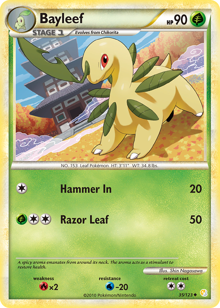 Bayleef 035  HeartGold SoulSilver - Uncommon