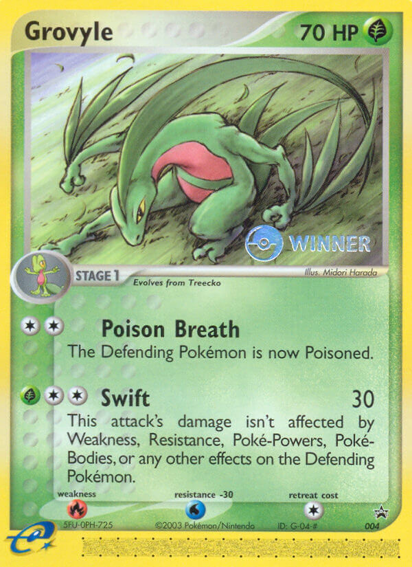Grovyle - 004 (e-League) [Winner]  Nintendo Promos - Promo