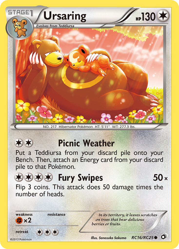 Ursaring RC16  - Holofoil Legendary Treasures Radiant Collection - Common