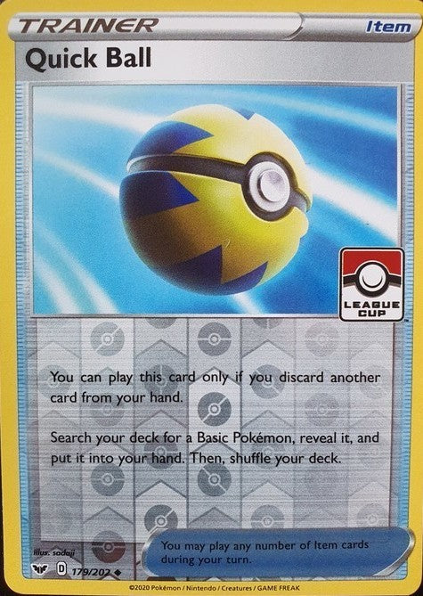 Quick Ball 179/202  - Reverse Holofoil League & Championship Cards - Promo
