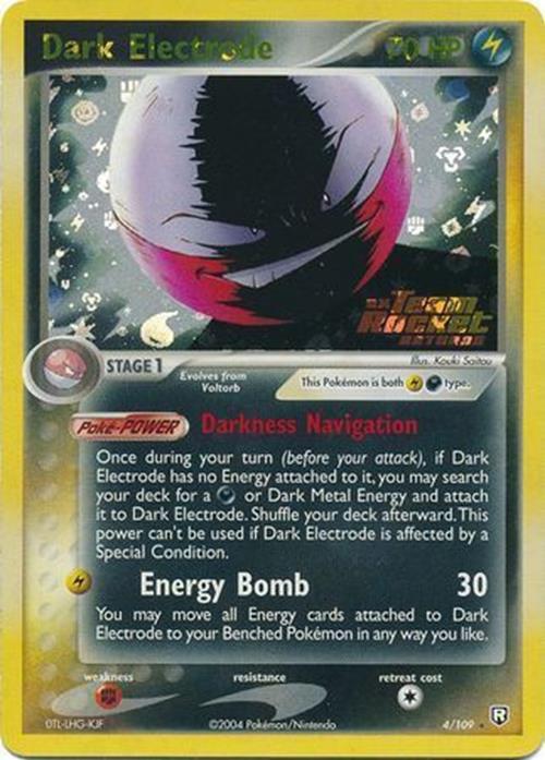Dark Electrode 004  - Reverse Holofoil Team Rocket Returns - Holo Rare