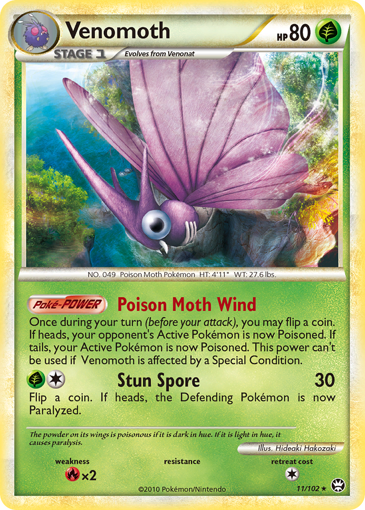 Venomoth 011  - Holofoil Triumphant - Holo Rare