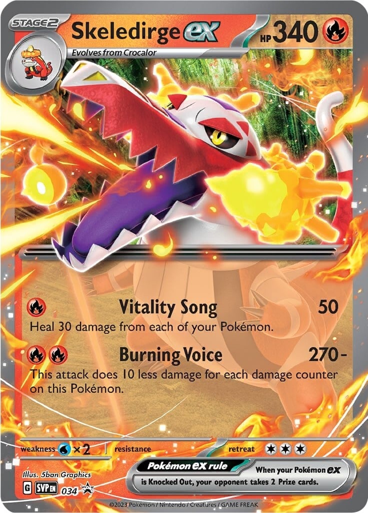 Skeledirge ex 034  - Holofoil SV Scarlet & Violet Promo Cards - Promo