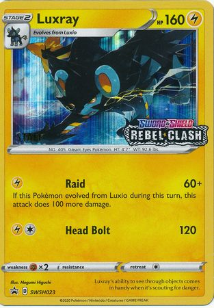 Luxray - SWSH023 (Prerelease) [Staff]  - Holofoil SWSH Sword & Shield Promo Cards - Promo