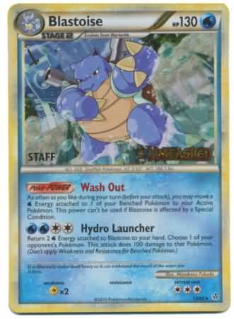 Blastoise - 13/95 (Prerelease) [Staff]/95  - Holofoil HGSS Promos - Promo