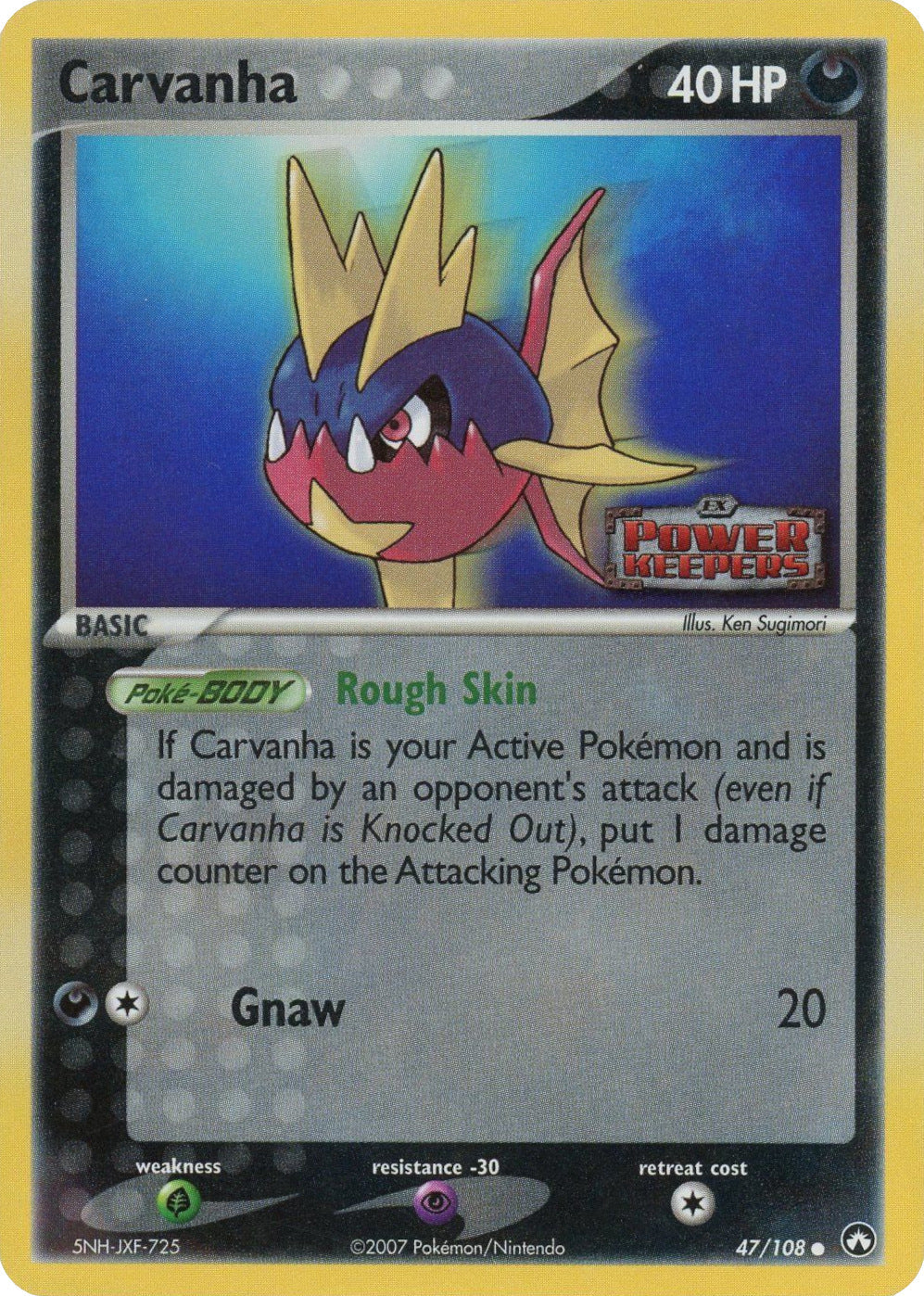 Carvanha 047  - Reverse Holofoil Power Keepers - Common