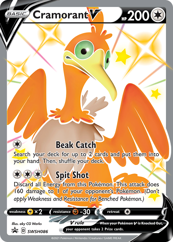 Cramorant V - SWSH086  - Holofoil Jumbo Cards - Promo