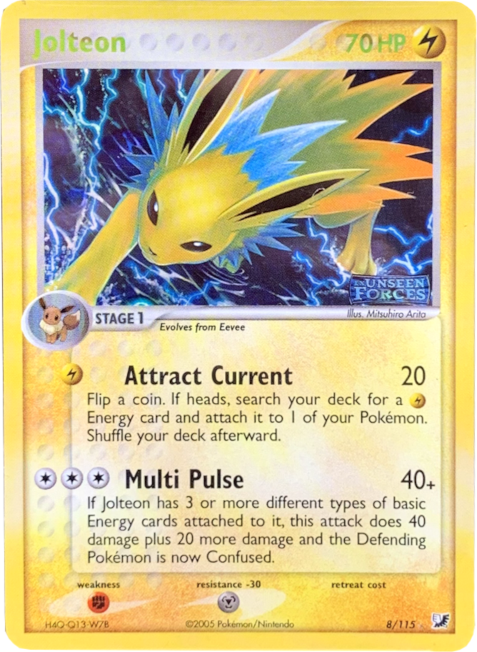 Jolteon  - Reverse Holofoil Unseen Forces - Holo Rare