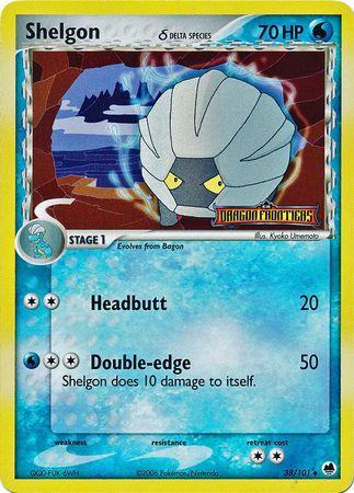 Shelgon (Delta Species)  - Reverse Holofoil Dragon Frontiers - Uncommon
