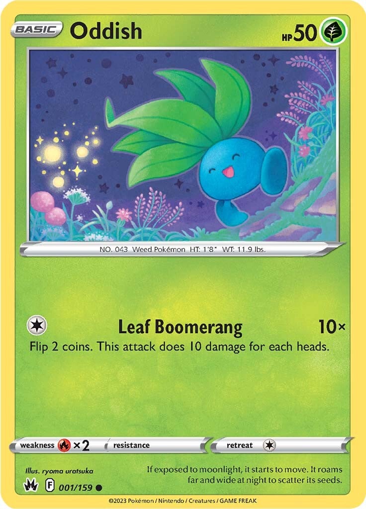 Oddish 001  SWSH Crown Zenith - Common