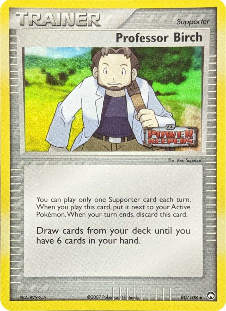 Professor Birch  - Reverse Holofoil Power Keepers - Uncommon