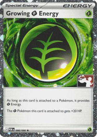 Growing Grass Energy 086/088  - Holofoil Prize Pack Series Cards - Rare