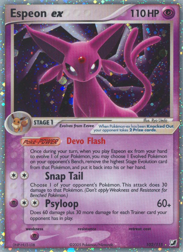Espeon ex  - Holofoil Unseen Forces - Ultra Rare