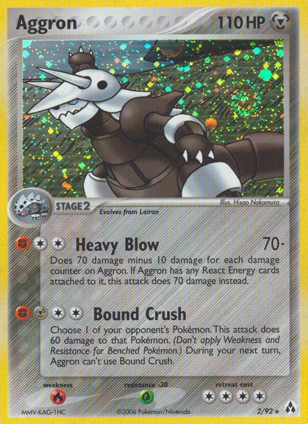 Aggron  - Holofoil Legend Maker - Holo Rare