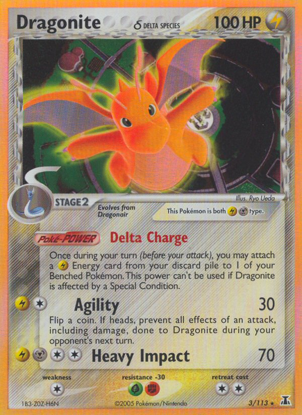 Dragonite (Delta Species) 003  - Holofoil Delta Species - Holo Rare