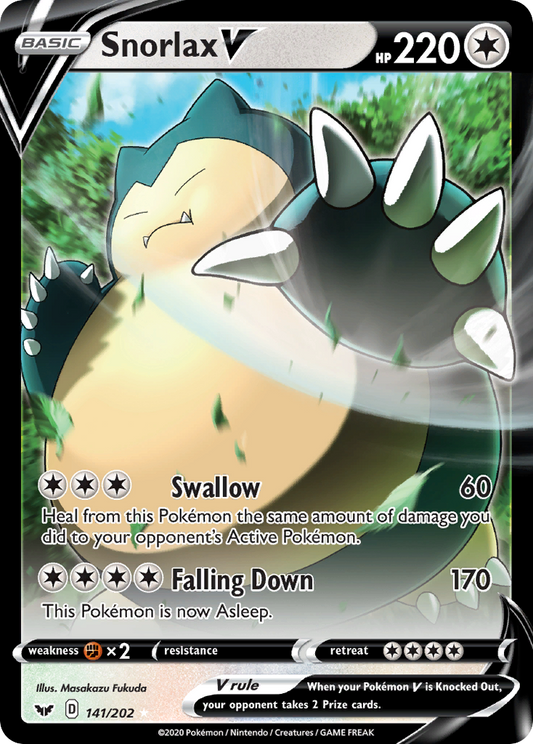 Snorlax V - 141/202/202  - Holofoil Jumbo Cards - Promo