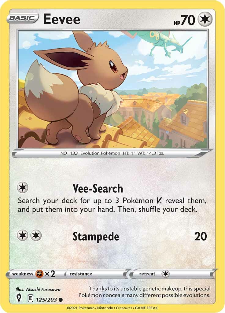 Eevee 125  SWSH07 Evolving Skies - Common