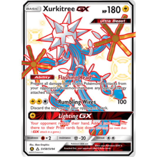 Xurkitree GX SV58/SV94  - Holofoil Hidden Fates Shiny Vault - Shiny Holo Rare