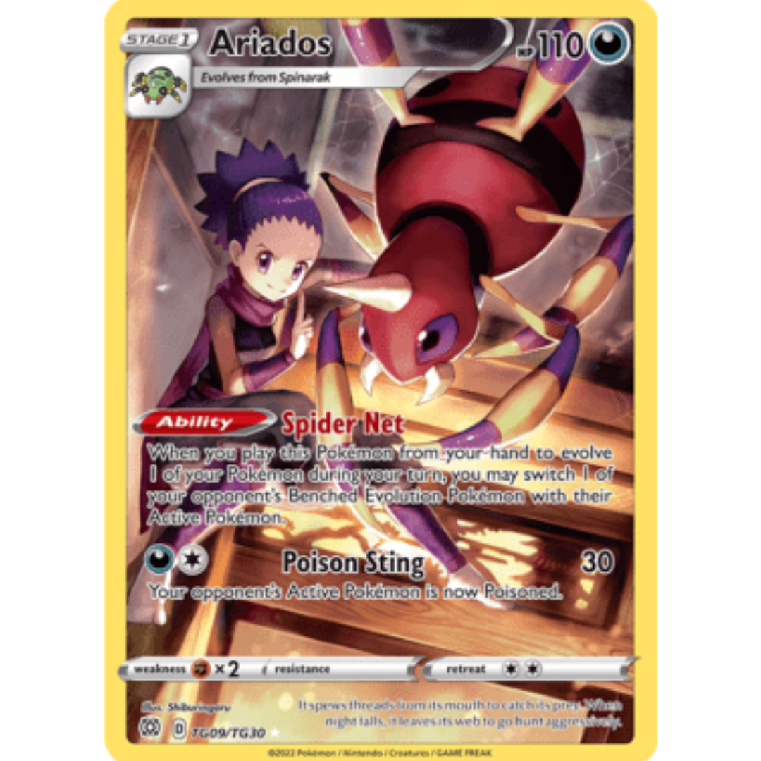 Ariados TG09  - Holofoil SWSH09 Brilliant Stars Trainer Gallery - Ultra Rare
