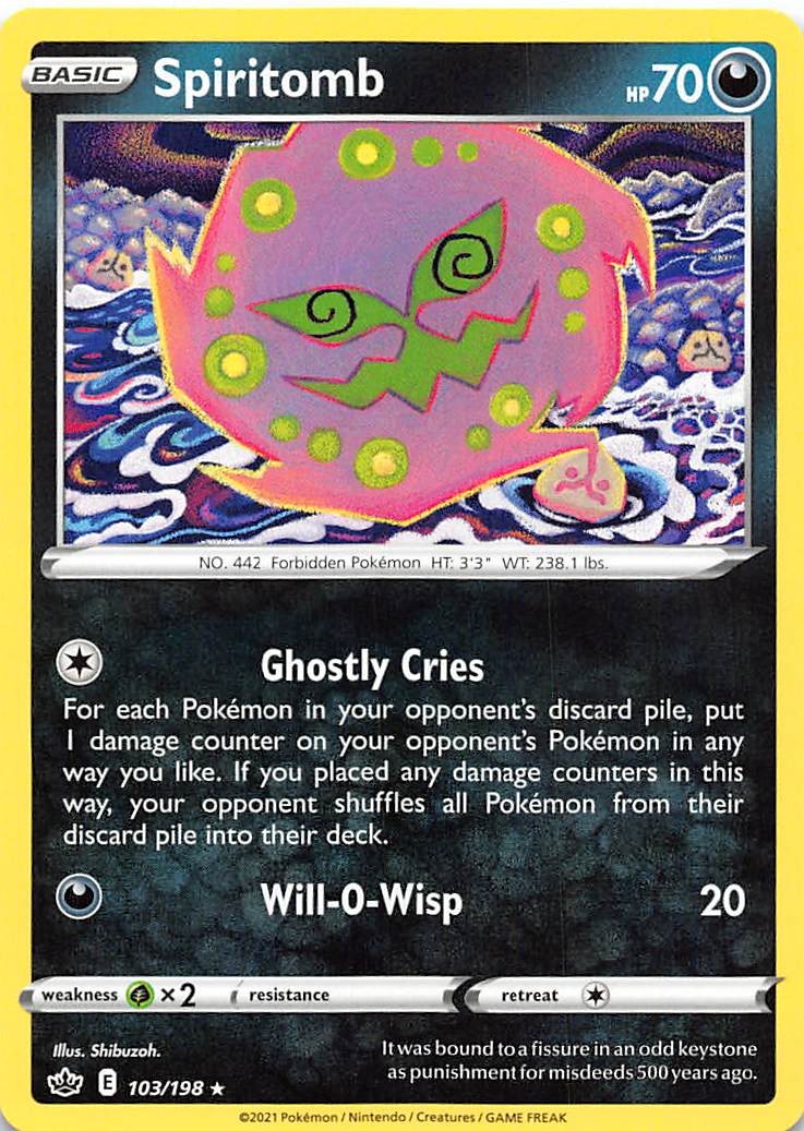 Spiritomb 103  SWSH06 Chilling Reign - Rare
