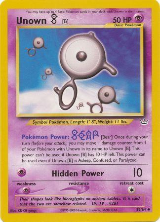 Unown [B] 039  - Unlimited Neo Revelation - Uncommon