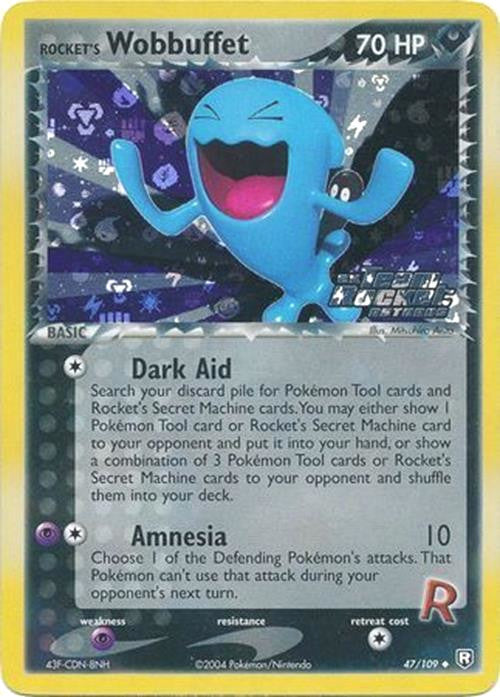 Rocket's Wobbuffet 047  - Reverse Holofoil Team Rocket Returns - Uncommon