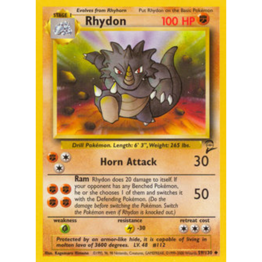 Rhydon 059  Base Set 2 - Uncommon
