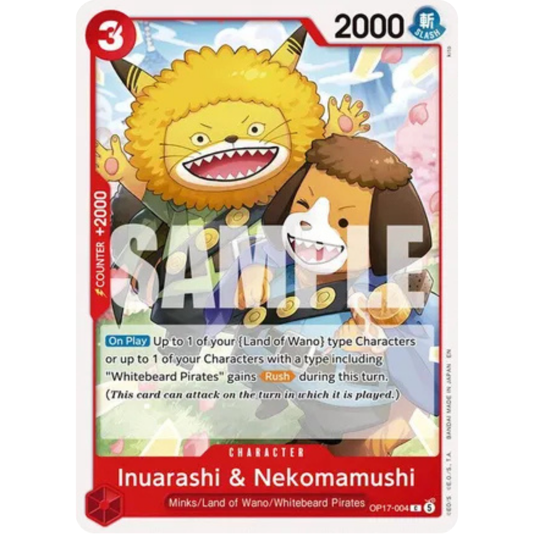 Inuarashi & Nekomamushi (OP17-004) - The World's Strongest Warriors