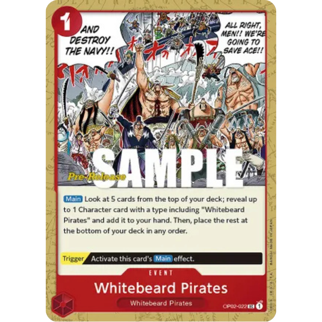 Whitebeard Pirates (OP02-022) - Paramount War Pre-Release Cards