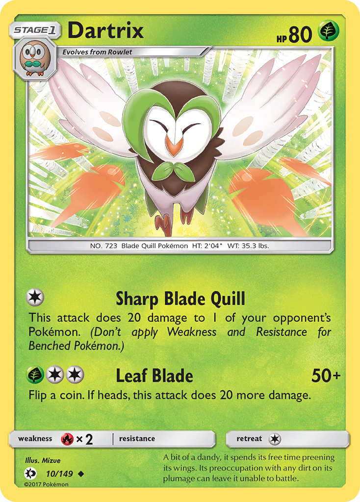 Dartrix 010  SM Base Set - Uncommon