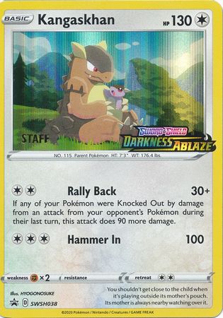 Kangaskhan - SWSH038 (Prerelease) [Staff]  - Holofoil SWSH Sword & Shield Promo Cards - Promo