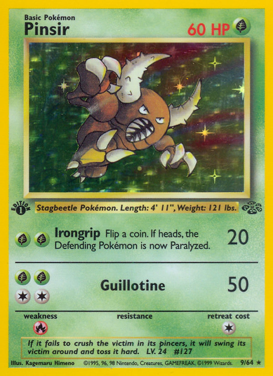 Pinsir (9) 009/64  - 1st Edition Holofoil Jungle - Holo Rare